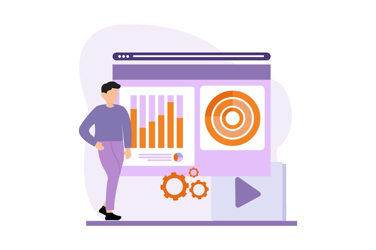 Vector ilustración de diseño plano de negocios de marketing