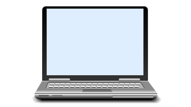 Ilustración del diseño plano de la pantalla de la computadora portátil