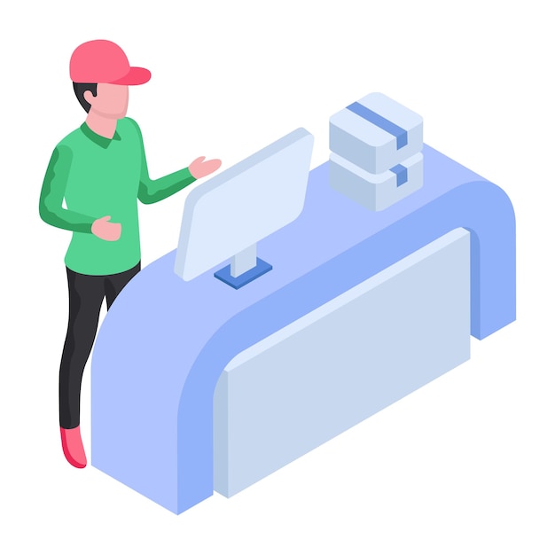 Una ilustración de diseño plano de recepción logística.
