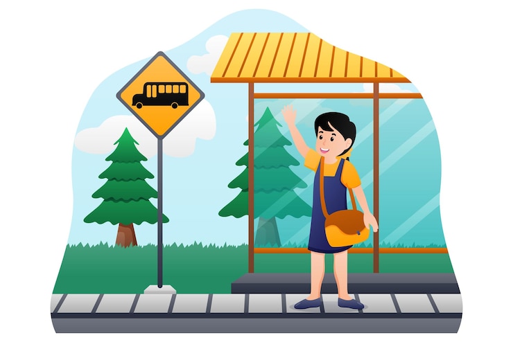 Vector ilustración de diseño plano de regreso a la escuela
