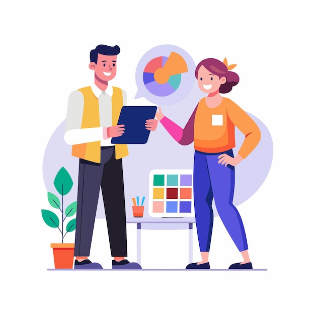 Ilustración de diseño plano de soporte al cliente