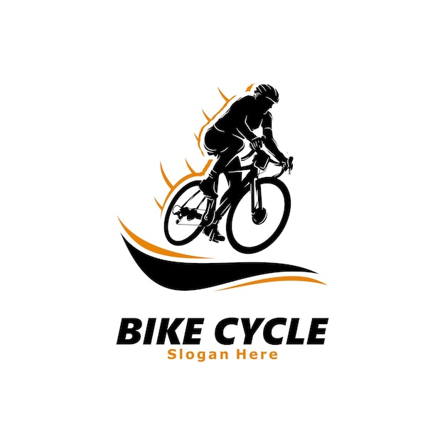 Ilustración del diseño de la plantilla del logotipo de la bicicleta