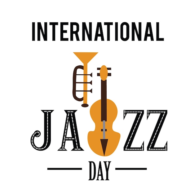 Ilustración de diseño de plantilla de vector de día internacional de jazz