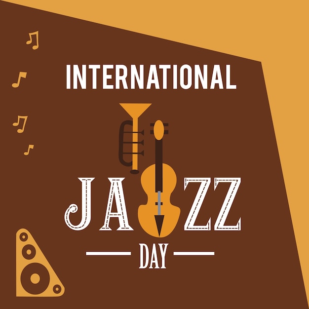 Ilustración de diseño de plantilla de vector de día internacional de jazz