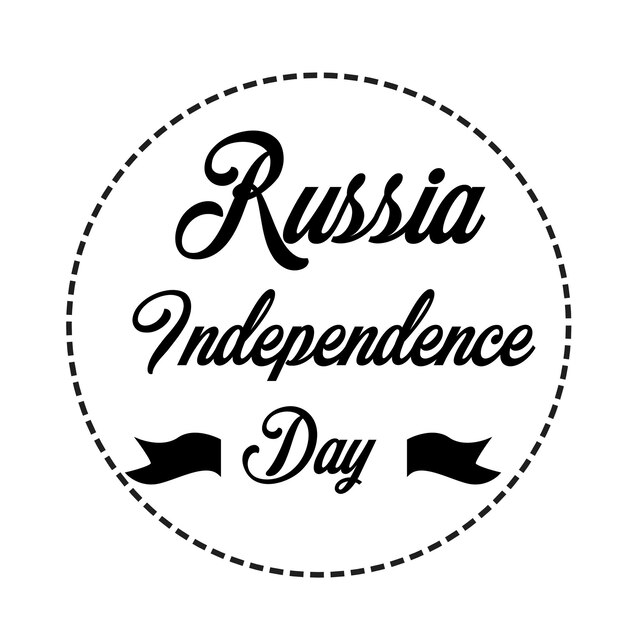 Ilustración de diseño de plantilla de vector de feliz día de la independencia de rusia