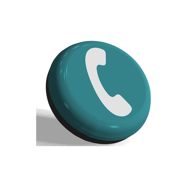Ilustración de diseño de plantilla de vector de icono 3D de teléfono
