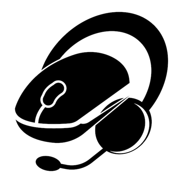 Ilustración de diseño de plantilla de vector de logotipo de ratón de computadora