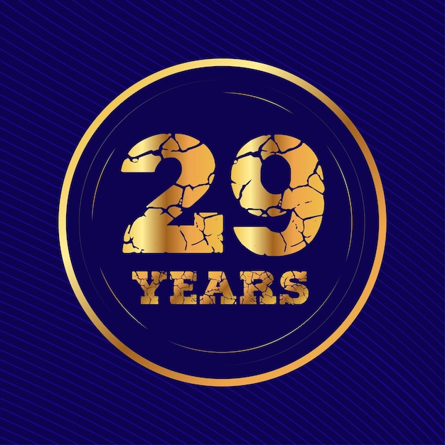 Vector ilustración de diseño de plantilla vectorial de número de celebración de aniversario de 29 años