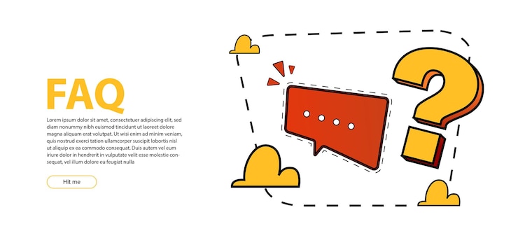 Vector ilustración de un diseño de preguntas frecuentes con marca de pregunta y símbolo de chat
