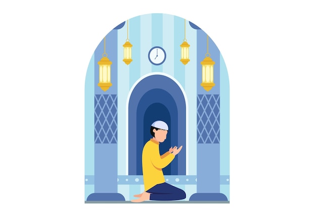 Ilustración del diseño de Ramadan Kareem Flat