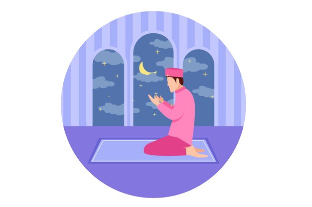 Ilustración del diseño de Ramadan Kareem Flat