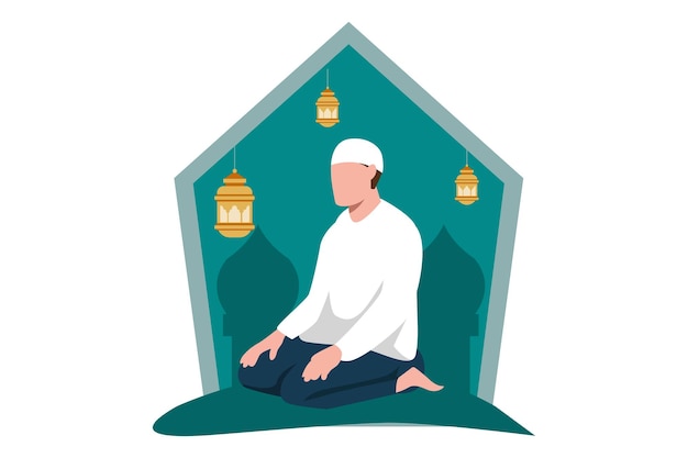 Ilustración del diseño de Ramadan Kareem Flat