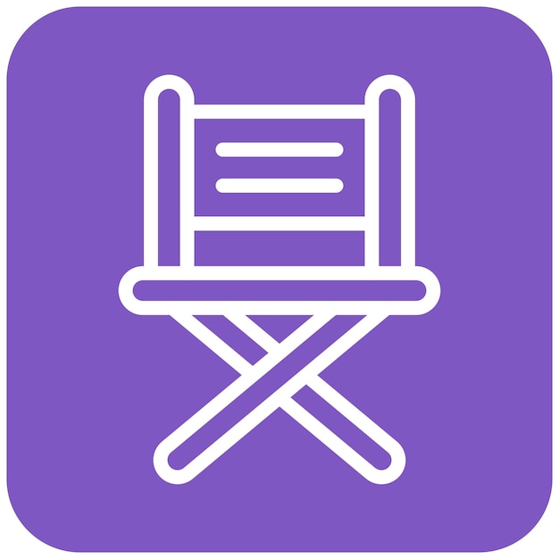 Ilustración del diseño de la silla del director Vector Icon