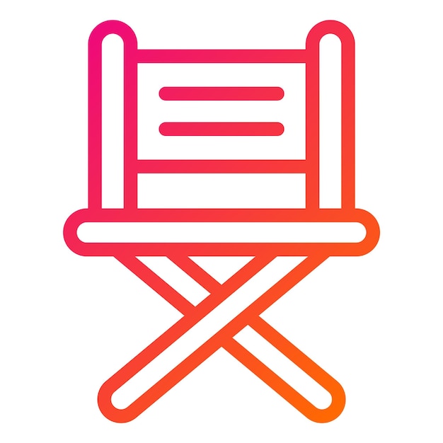 Ilustración del diseño de la silla del director Vector Icon