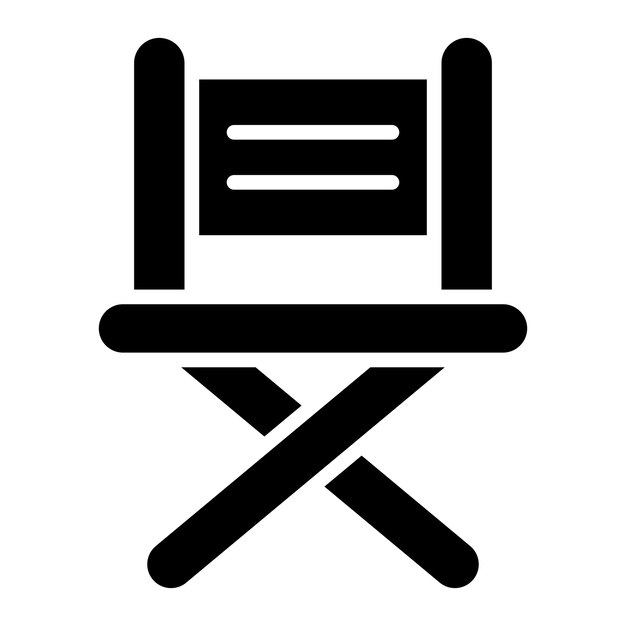 Ilustración del diseño de la silla del director Vector Icon