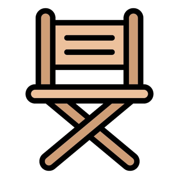 Ilustración del diseño de la silla del director Vector Icon