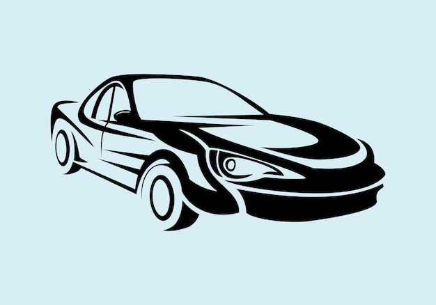 Ilustración del diseño de la silueta del automóvil