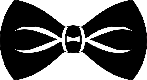 Ilustración del diseño del símbolo vectorial del icono de la corbata de arco