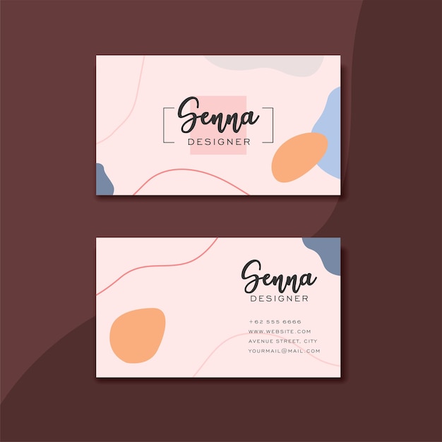 Ilustración de diseño de tarjeta de visita
