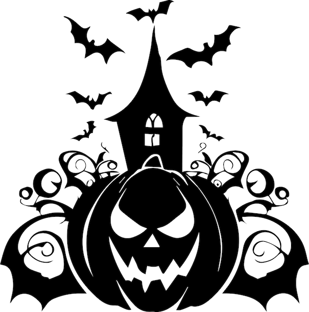 Ilustración de diseño de tatuaje de vector de Halloween