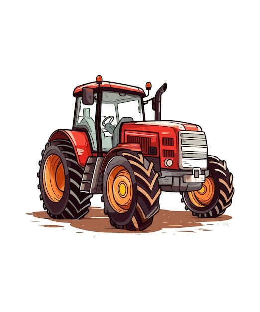 Ilustración del diseño del tractor