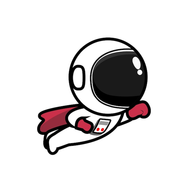 Ilustración de diseño de vector de astronauta volador