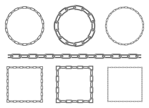 Ilustración de diseño de vector de cadena aislada sobre fondo blanco