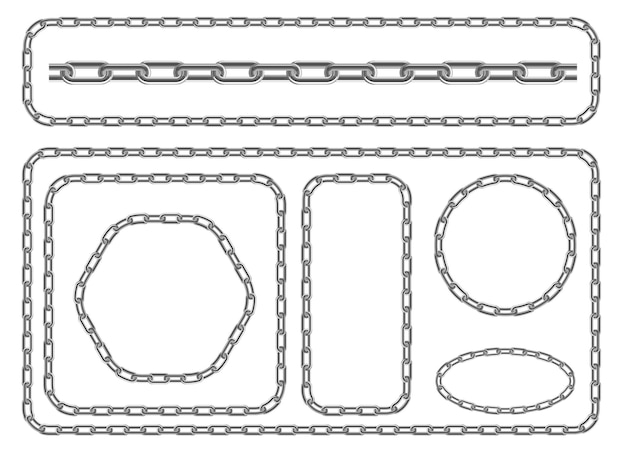 Ilustración de diseño de vector de cadena aislada sobre fondo blanco