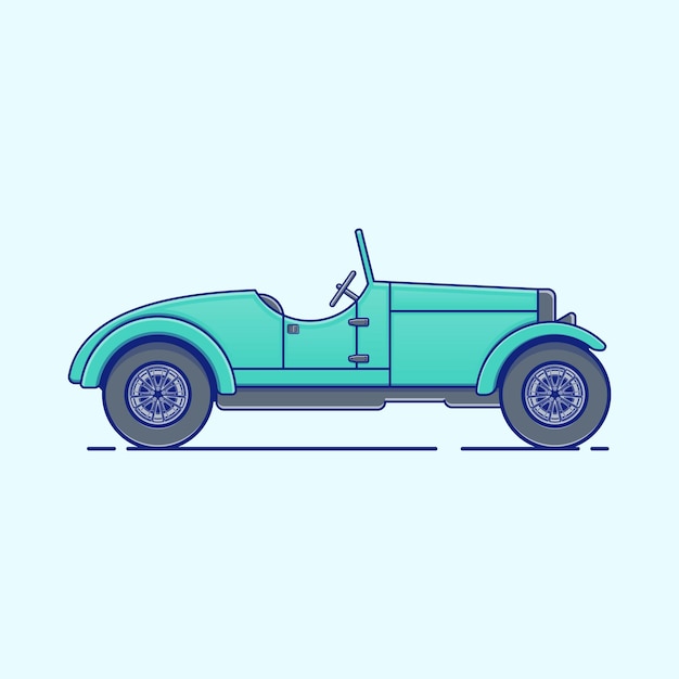 Ilustración de diseño de vector de coche viejo