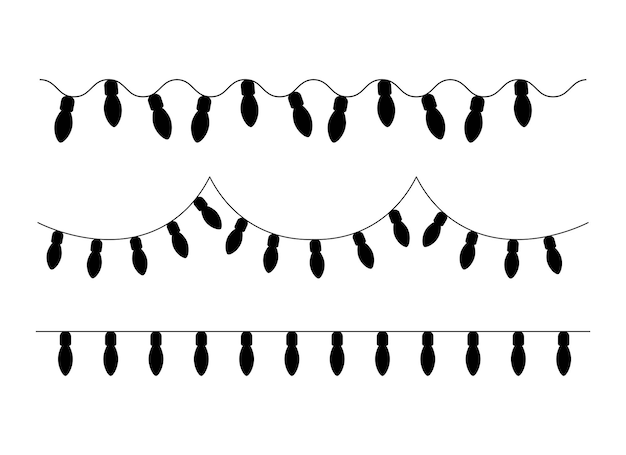 Ilustración de diseño de vector de decoraciones de Navidad aislado sobre fondo blanco
