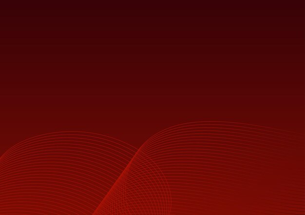 Ilustración de un diseño de vector de fondo digital de onda roja abstracta