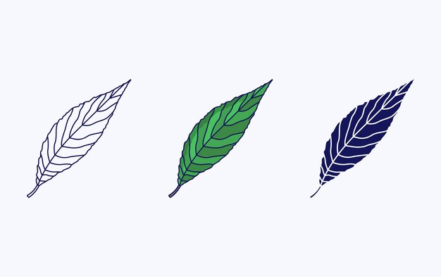 Ilustración de diseño de vector de icono de hoja