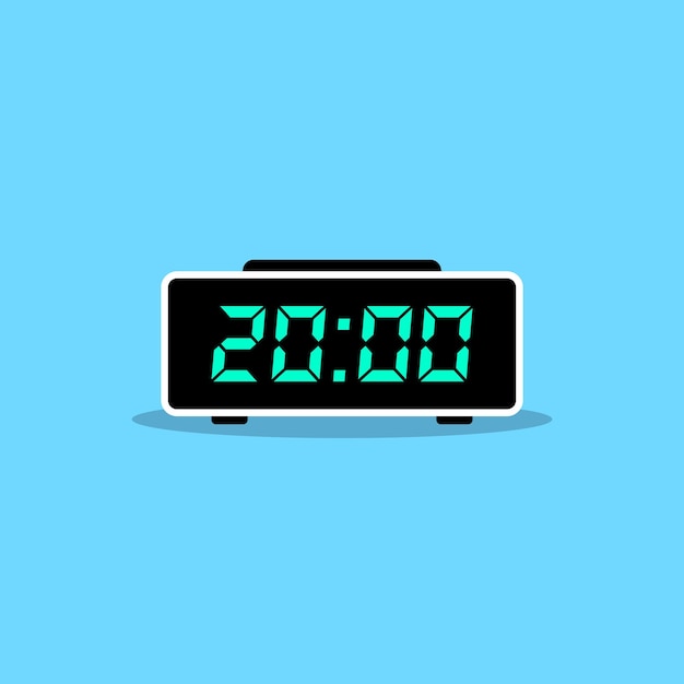 Ilustración de diseño de vector de icono de reloj digital