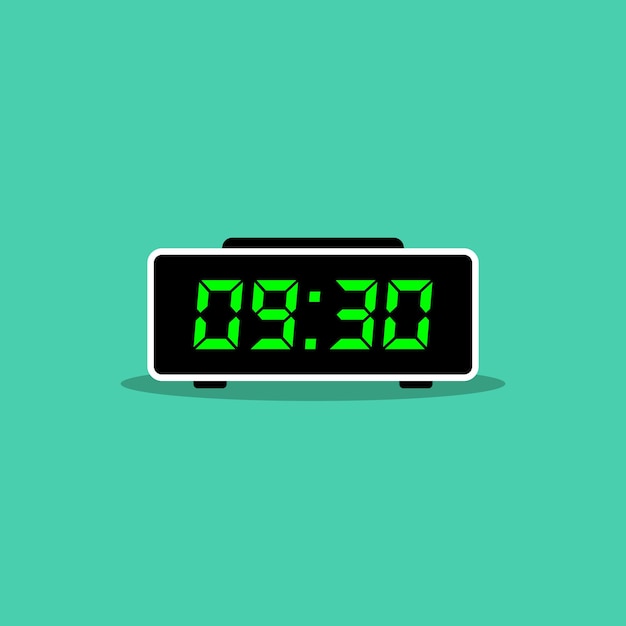 Ilustración de diseño de vector de icono de reloj digital