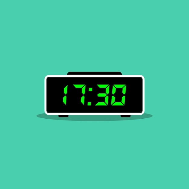 Ilustración de diseño de vector de icono de reloj digital