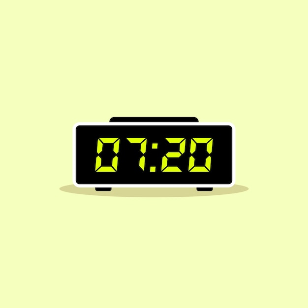 Ilustración de diseño de vector de icono de reloj digital