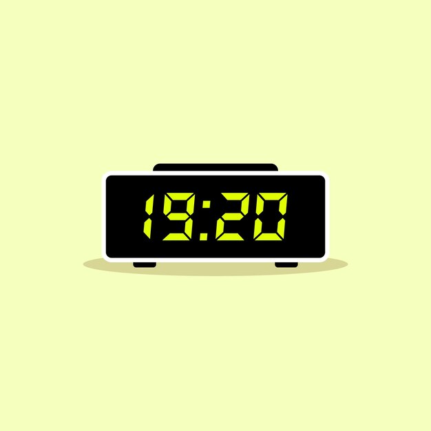 Ilustración de diseño de vector de icono de reloj digital