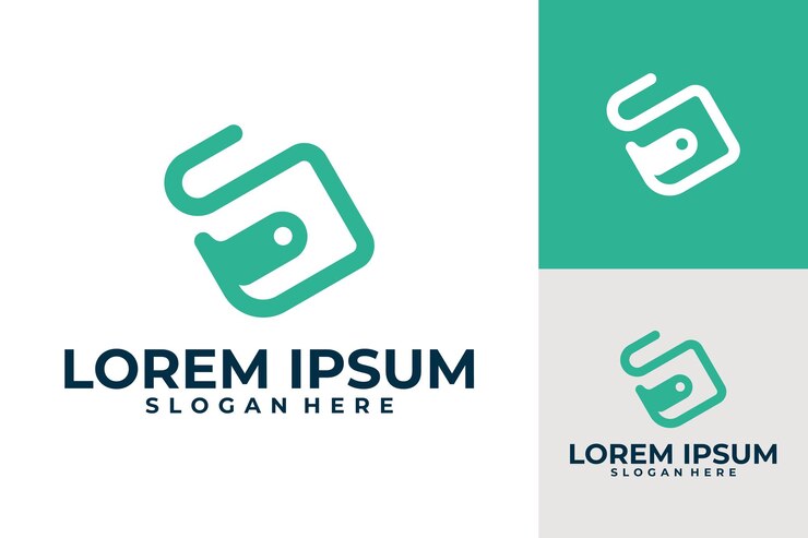Vector ilustración de diseño de vector de logotipo de billetera