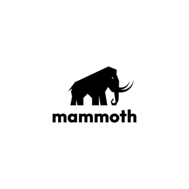 Ilustración de diseño de vector de logotipo de mamut creativo