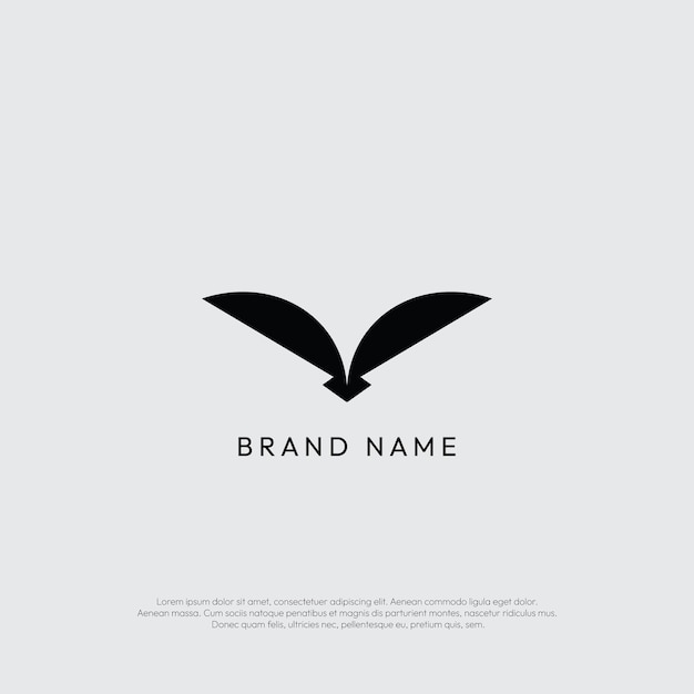 Ilustración de diseño de vector de logotipo de marca de empresa de aves