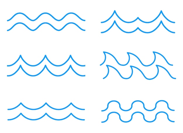 ilustración de diseño de vector de onda aislado sobre fondo blanco