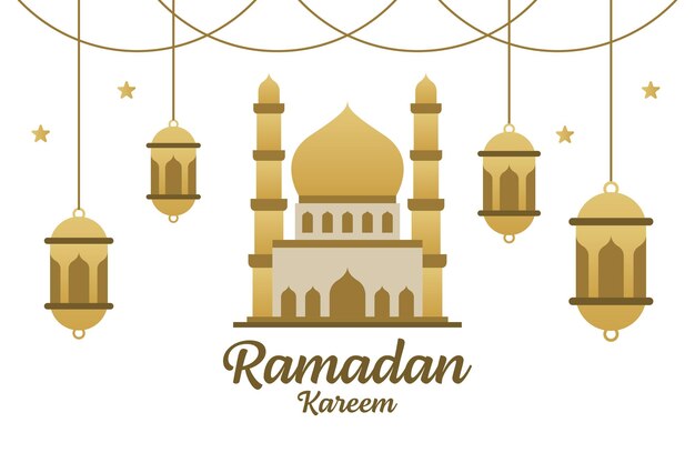 Ilustración de diseño de vector de ramadán kareem