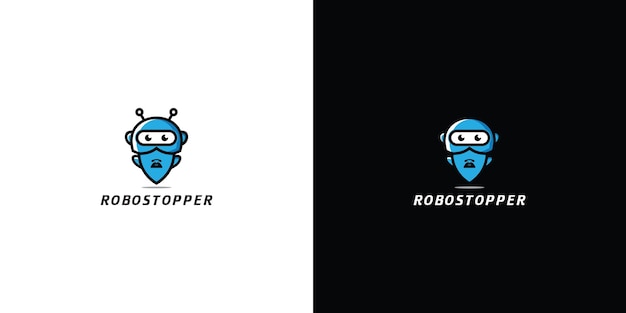 Ilustración de diseño de vector de robot Vector Premium