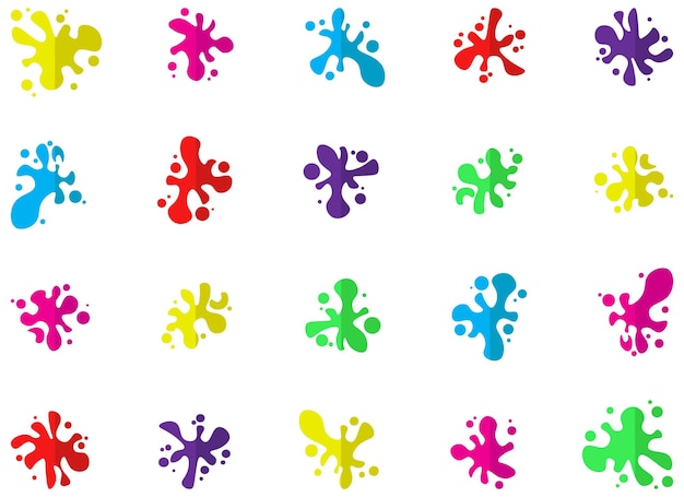 ilustración de diseño de vector de salpicadura aislada sobre fondo blanco