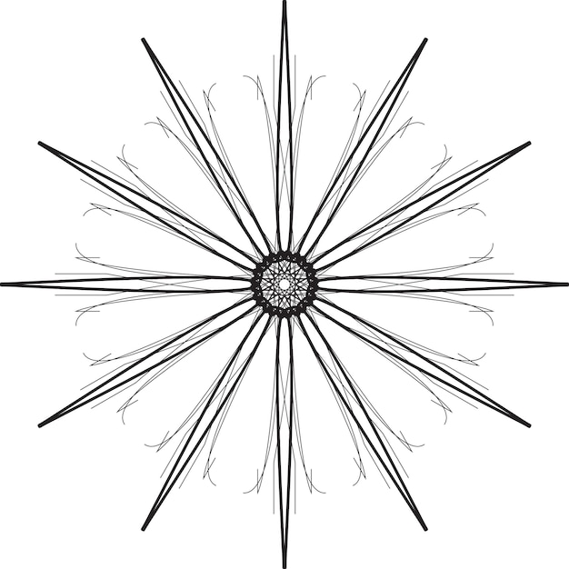 Ilustración de diseño de vector de sol mandala