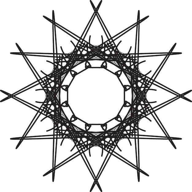 Ilustración de diseño de vector de sol mandala