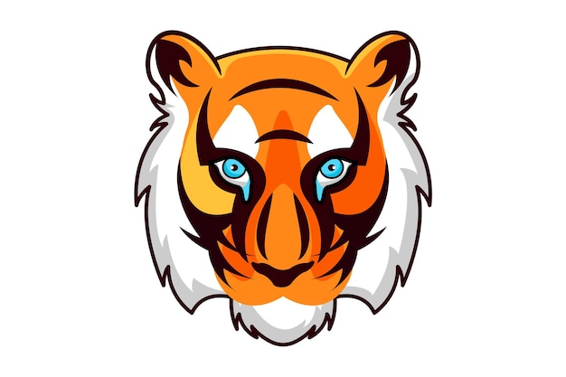 Ilustración de un diseño de vector de tigre