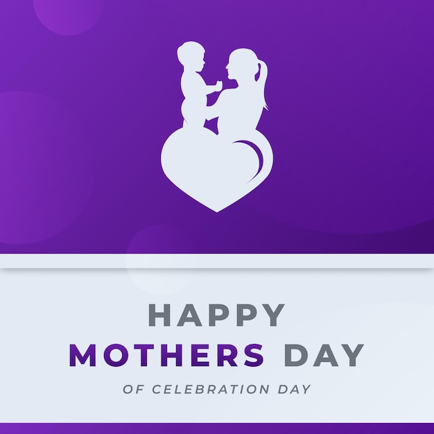 Ilustración de diseño de vectores de celebración del día de las madres felices para publicidad de carteles de fondo