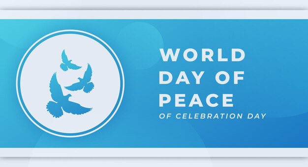 Ilustración de diseño de vectores de celebración del Día Mundial de la Paz para publicidad de carteles de fondo