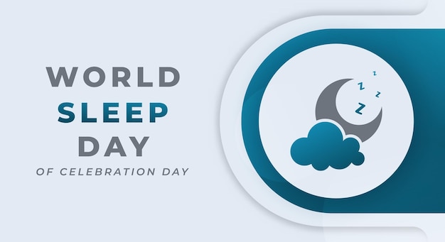 Ilustración de diseño de vectores de celebración del Día Mundial del Sueño para publicidad de carteles de fondo